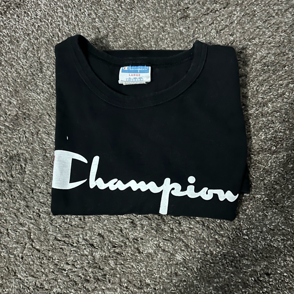 Champion Black Short Sleeve Tee